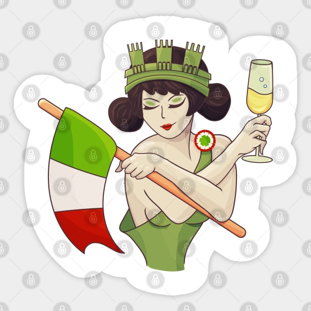 Italia Turrita as an allegory of Italy Sticker by tatadonets